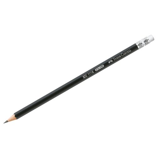 Faber-Castell Карандаш чернографитный Castell 1112 HB с ластиком (111200) черный 1 шт.