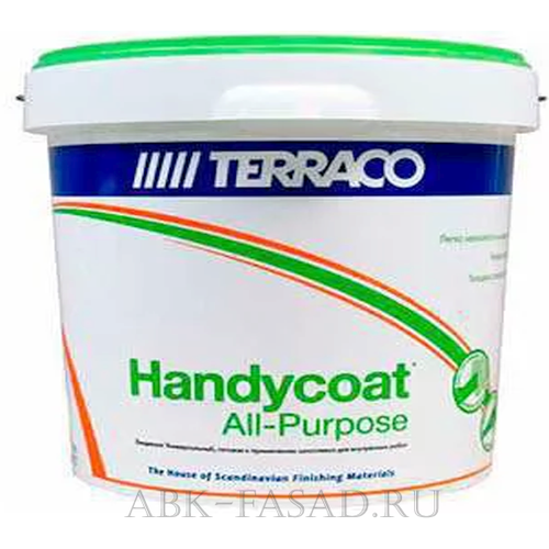 Terraco «Handycoat All-Purpose», фасовка 25 кг terraco handycoat all purpose шпатлевка финишная легкого шлифования для внутренних работ 25кг