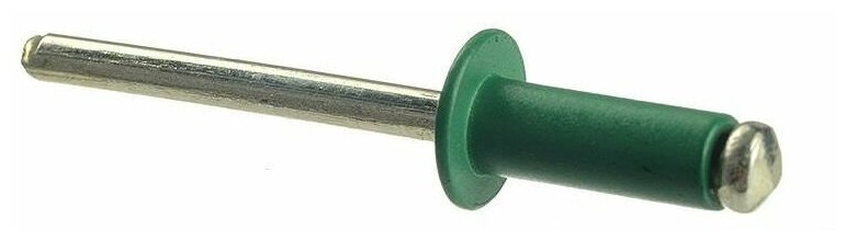 Заклепки вытяжные кобальт алюминиевые, 4,8 х 12 мм, зеленые RAL 6005 (50 шт.) пакет (911-000)