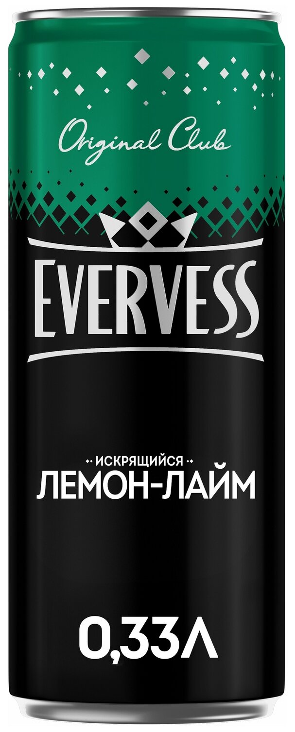 Напиток газированный Evervess Лимон-Лайм 0,33л - фотография № 1