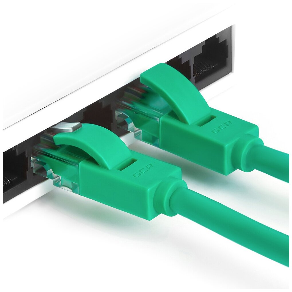 Кабель GCR RJ45-RJ45 0,5м M-M Green GCR-LNC05-0.5m Green Connection - фото №2