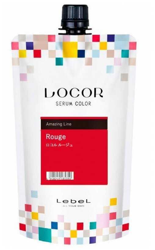 Lebel LOCOL Serum Color Краситель-уход оттеночный Rouge, Красный 300 г 0900лп