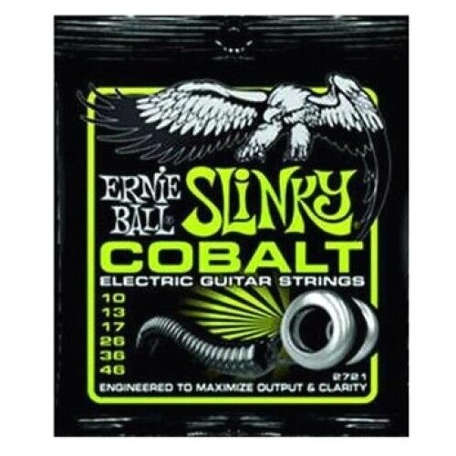 набор струн ernie ball 2730 7 string slinky cobalt 1 уп Ernie Ball 2721 Cobalt Regular Slinky, 010-046 Набор 6 струн для электрогитары