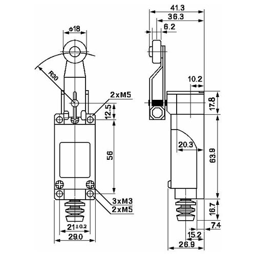 Выключатель концевой KZ-8104 (TZ-8104) Al IP64 RUICHI