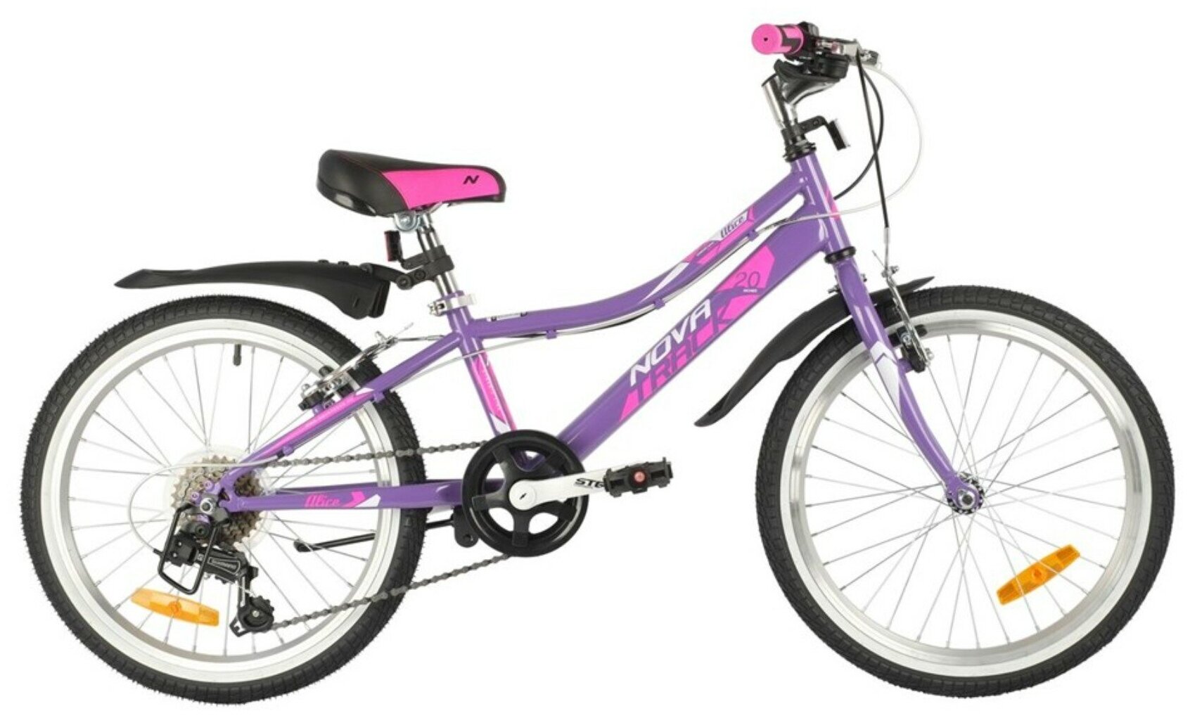 Велосипед горный хардтейл Novatrack ALICE 20" 10,5" фиолетовый 20SH6V. ALICE. VL21