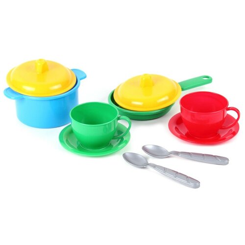 набор посуды технок маринка 6 32x23x10 см Набор посуды ТехноК Маринка-3 0700 красный/зеленый/желтый
