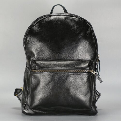 Рюкзак Mantica, натуральная кожа, отделение для ноутбука, внутренний карман, черный