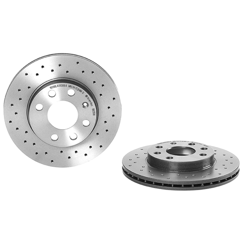 BREMBO 0986351X 09.8635.1X_диск тормозной передний! перфорированный\ Opel Corsa 1.0/1.2/1.7D 00> 2шт