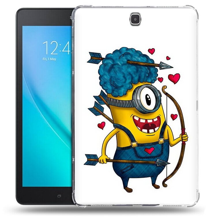 Чехол задняя-панель-накладка-бампер MyPads Миньон купидон для Samsung Galaxy Tab A 9.7 SM-T555/T550 противоударный