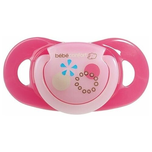 Пустышки латексные Bebe Confort Safe Dummies Т0, 0-3 мес., розовый, 1шт.