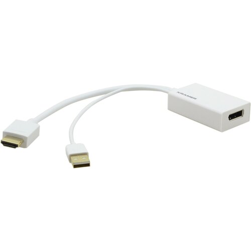 Переходник Kramer Electronics [ADC-HM/DPF] HDMI вилка на DisplayPort розетку, поддержка 4К kramer electronics кабель kramer electronics 92 7101065 c gm gm 65 vga вилка вилка