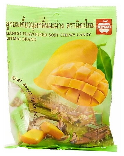 Жевательные тайские конфеты MITMAI со вкусом манго (MitMai Mango soft)