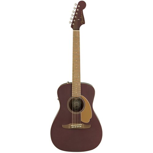 Fender Malibu Player Burgundy Satin Wn - электроакустическая гитара, цвет бордовый