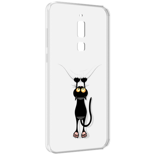 Чехол MyPads Висячий-кот для Meizu M6T задняя-панель-накладка-бампер чехол mypads мото кот для meizu m6t задняя панель накладка бампер