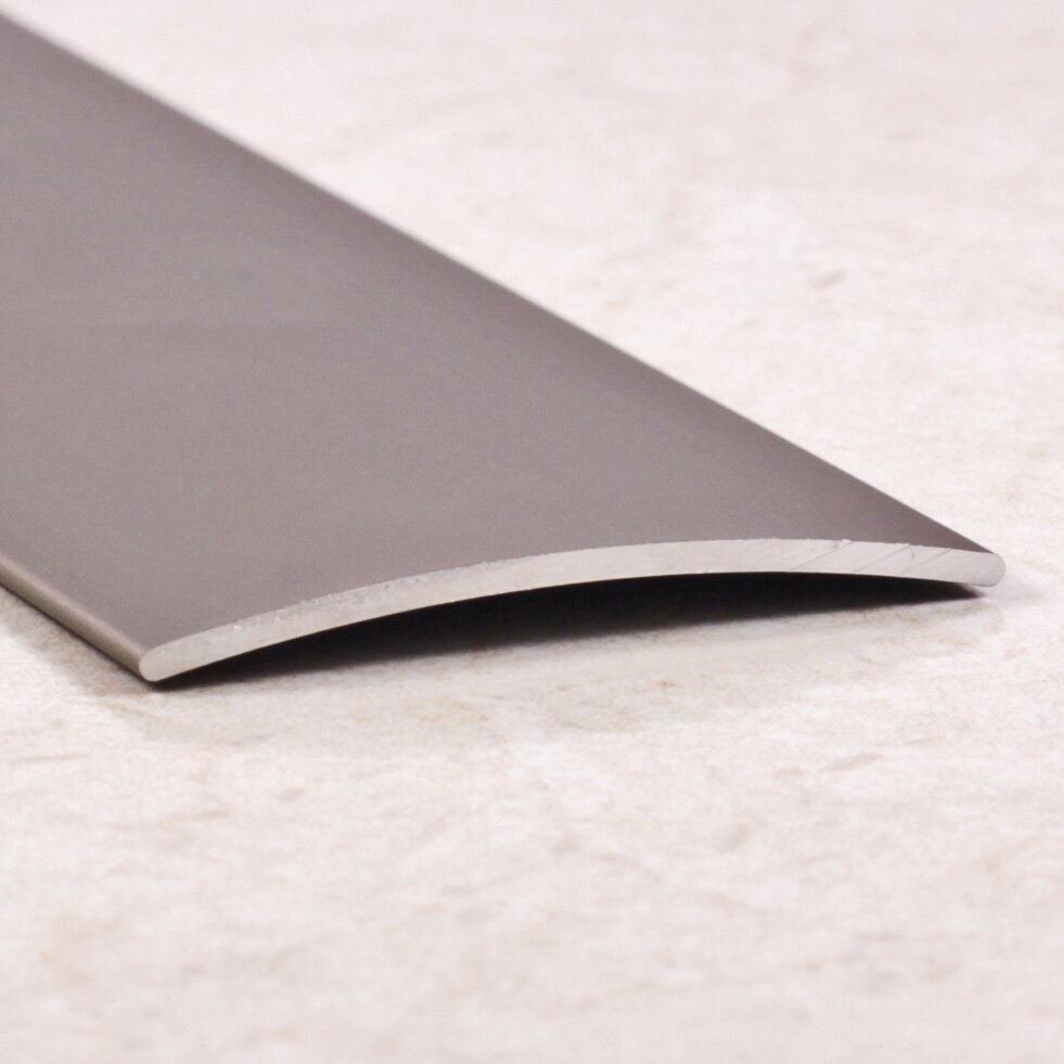 ПО45 - Порожек из алюминия анодированного серебро матовое 45 мм длина 2.7 метра с открытым креплением
