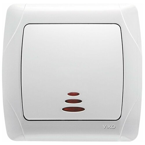 Viko Carmen выключатель 1 кл. с подсв. Белый