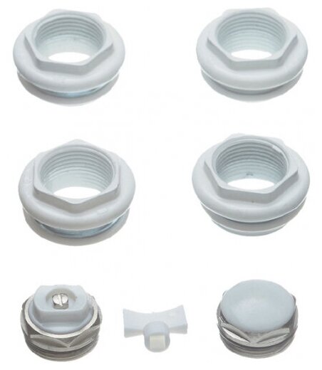 Монтажный комплект Stout для подключения радиатора 3 4  RAL 9016