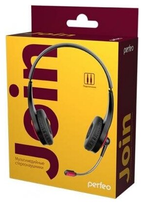 Perfeo компьютерная стерео гарнитура полноразмерная JOIN черная PF_A4909