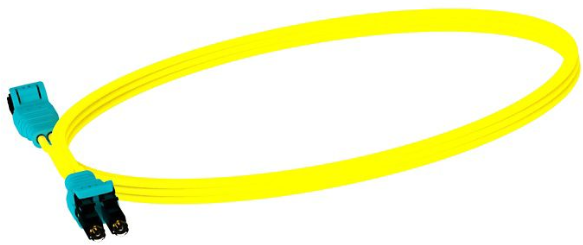 Патч-корд оптический Panduit, LC, одномодовый, 9/125, OS2, двойной, 1м, желтый (F92ELQ1Q1SNM001) - фото №3
