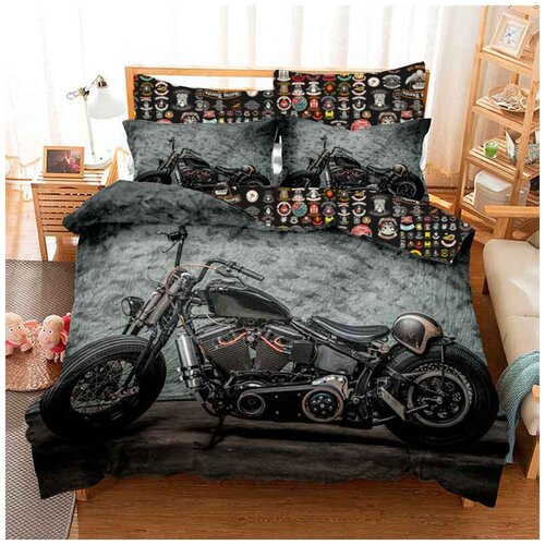 Постельное белье Байкеры 2-сп А054
