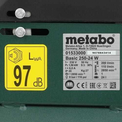 Компрессор масляный Metabo Basic 250-24 W 24 л 15 кВт