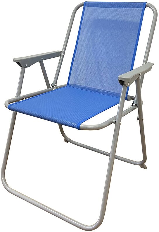 Кресло складное Уют синее 530х470х760 мм - фотография № 1
