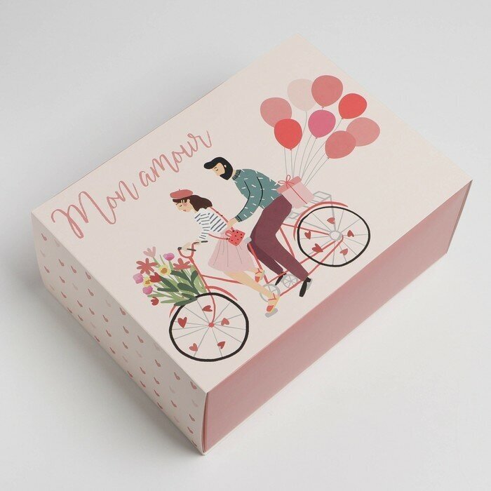 Дарите Счастье Коробка подарочная складная, упаковка, «Любовь», 25 х 18 х 10 см