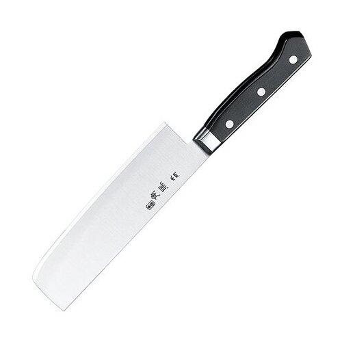 Нож кухонный Накири Shimomura, сталь DSR1K6, рукоять дерево пакка, черный