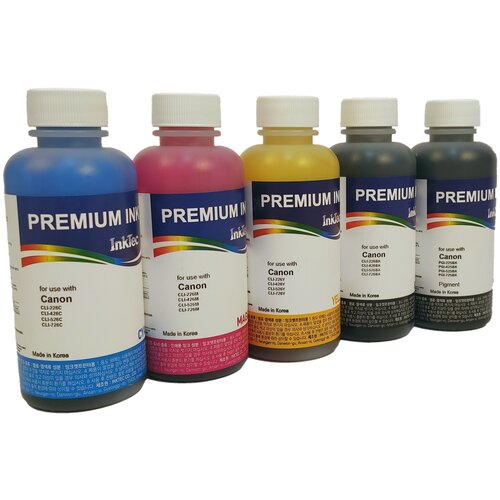 Чернила (краска) InkTec C5025-C5026 для картриджей Canon PIXMA: PGI-520, PGI-425, CLI-521, CLI-426 100x5