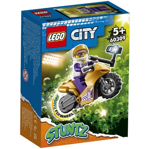 фото Конструктор lego city stuntz 60309 трюковый мотоцикл с экшн-камерой