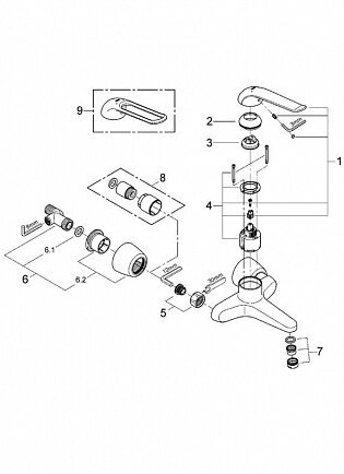 Смеситель для раковины GROHE - фото №4