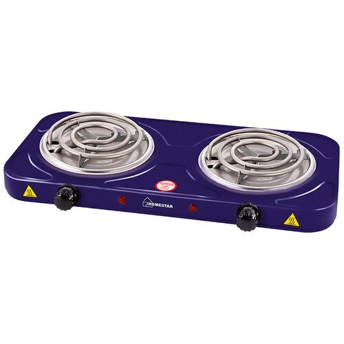Плита электрическая двухконфорочная Homestar HS-1105 2000 Вт синяя 144200₽