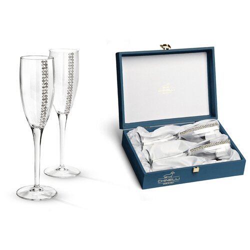 фото Набор бокалов для шампанского регина сваровски гамма ga3050100al стекло chinelli