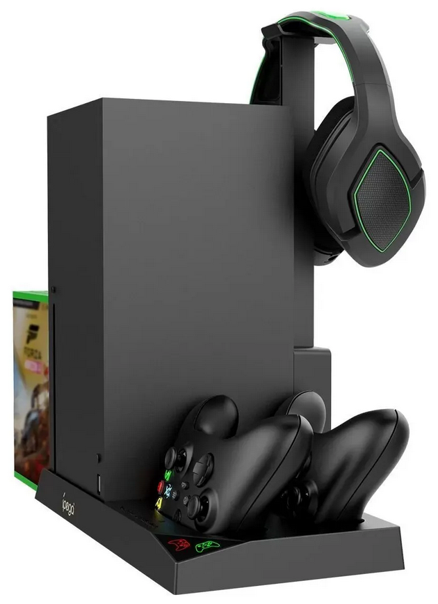 Многофункциональная зарядная станция iPega PG-XBX013, для Xbox Series X, с вентилятором, 2 аккумулятора — фото 1