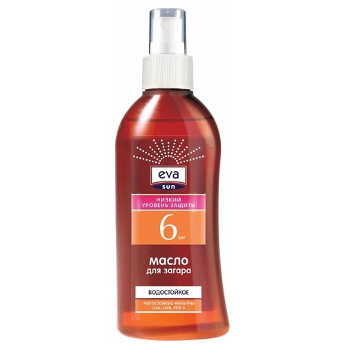 Eva Масло для загара водостойкое Sun SPF 6, 150 мл