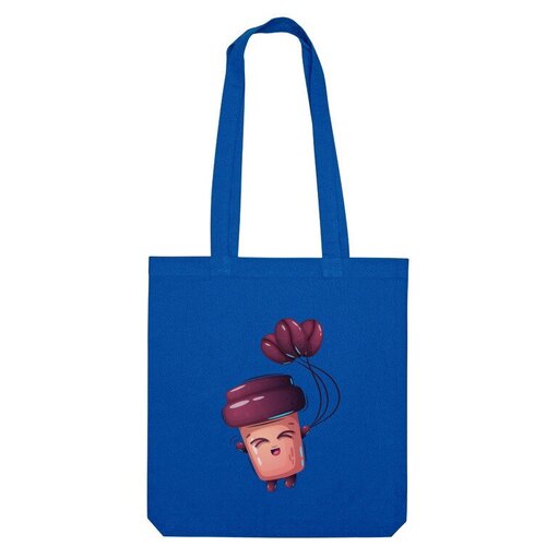Сумка шоппер Us Basic, синий сумка радостный стаканчик кофе фиолетовый