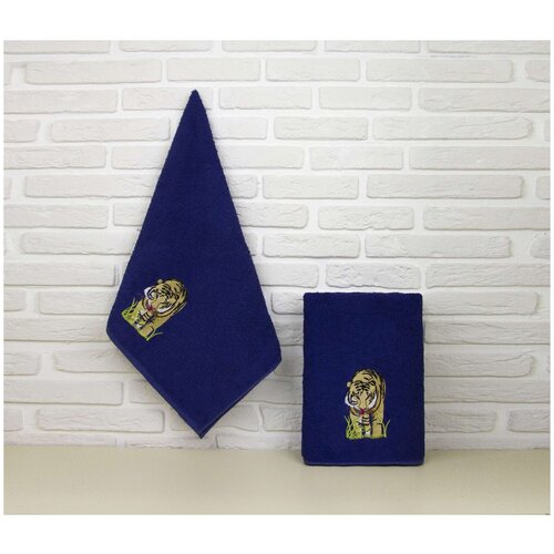 фото Nusa полотенце larissa цвет: синий (50х90 см,70х140 см) br40988