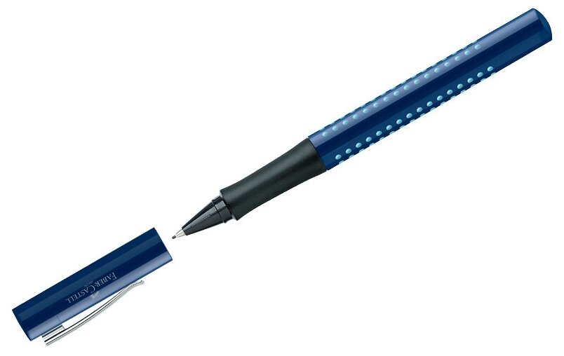 Ручка капиллярная Faber-Castell "Grip 2010", синяя, светло-голубой корп.