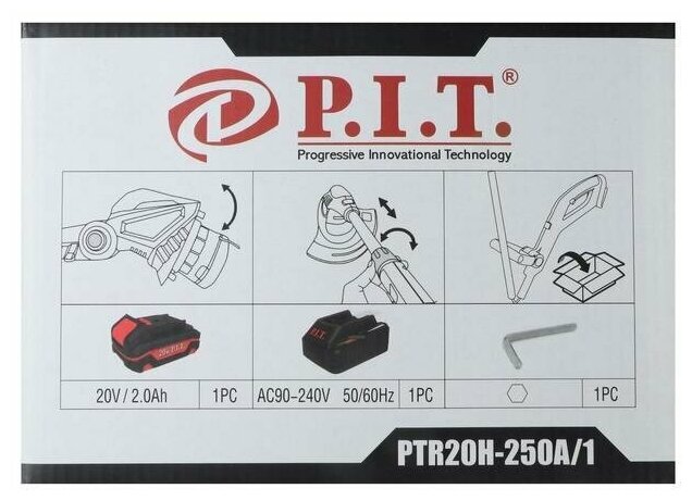 Триммер аккумуляторный PTR20H-250A SOLO (20В, шир.кош-ия 250, леска 1,6мм) - фотография № 15