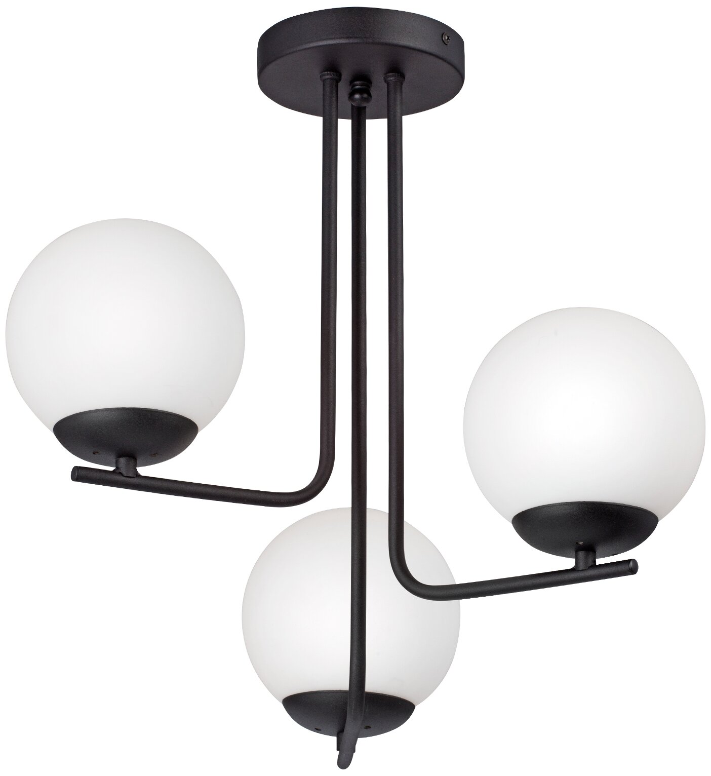 Потолочный светильник Vitaluce V4369-1/3PL, E14, 120 Вт, кол-во ламп: 3 шт., цвет: черный
