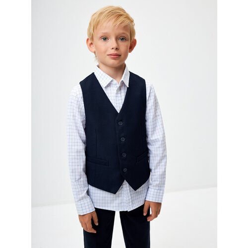 фото Школьный жилет sela, размер 146, синий
