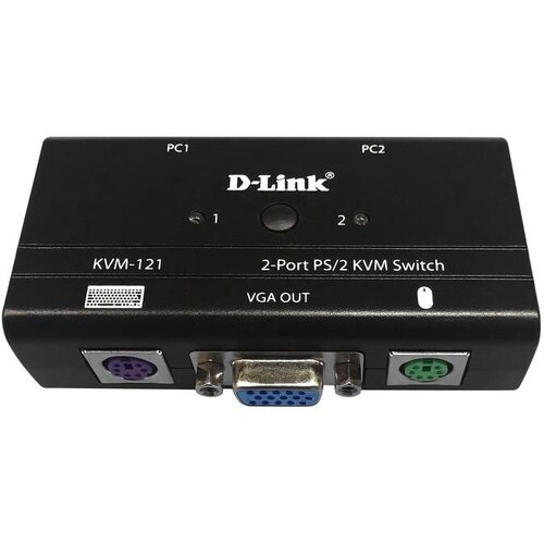 Модуль D-Link KVM-121/B1A, 2-port KVM Switch w. VGA, PS/2, Audio (KVM-121/B1A)