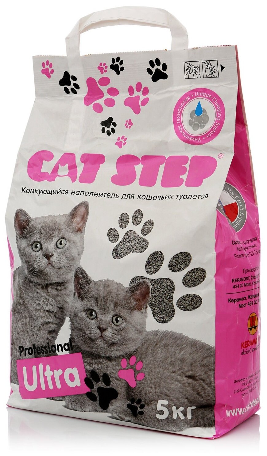 Cat Step Professional Ultra наполнитель минеральный комкующийся 5 кг. 5 л. - фотография № 3