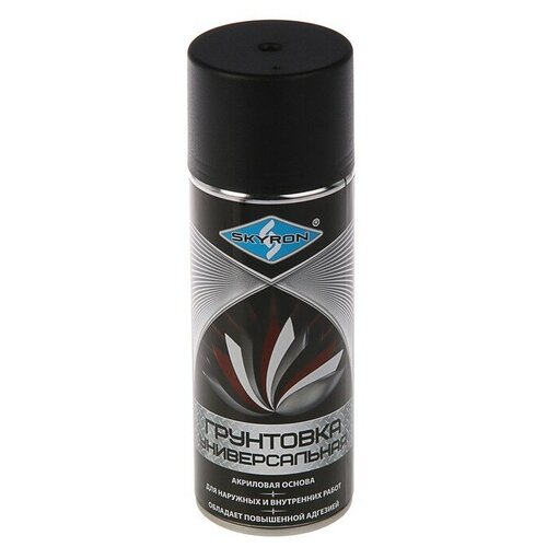 Грунтовка универсальная акриловая SKYRON, черная, 520 мл.