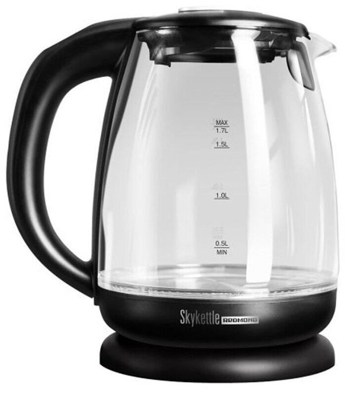 Чайник электрический Redmond RK-G210S SkyKettle 1.7л. 2200Вт черный матовый (корпус: стекло)