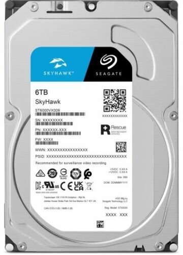 Жесткий диск 6TB SATA 6Gb/s Seagate ST6000VX009 SkyHawk 3.5" 5400rpm 256MB