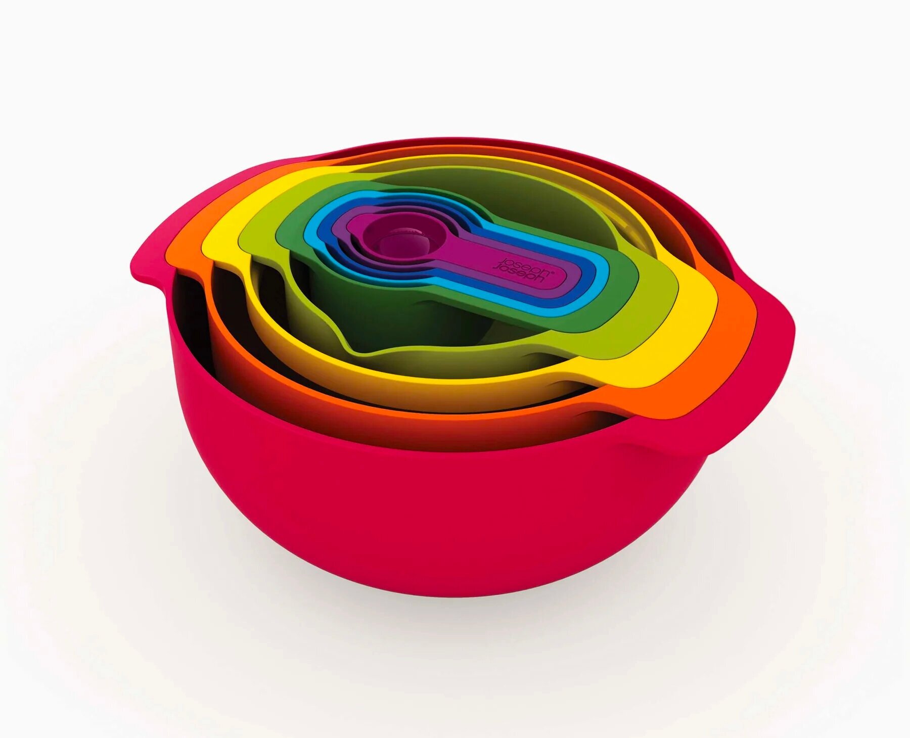 Набор мисок Joseph Joseph "Nest 9 Plus", 9 предметов, красный