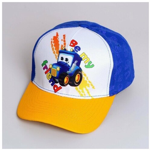 фото Бейсболка overhat, размер 54, синий, белый