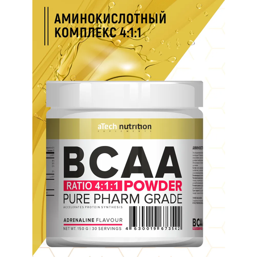 фото Аминокислотный комплекс atech nutrition bcaa 4:1:1, адреналин, 150 гр.