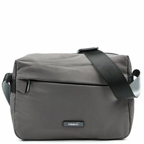 фото Сумка кросс-боди fabretti y8003-3, фактура гладкая, серый